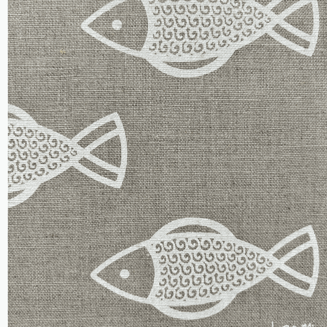 napkins made using handprinted linen