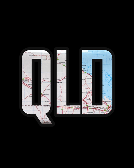 Queensland Map Wallets made from recycled materials featuring Brisbane and regional Queensland areas
