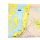 Recycled Street Map Wallet - North Stradbroke | Minjerriba Island
