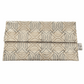 Celtic weave wallpaper and vintage piano sheet music slimline wallet with magnetic clasp