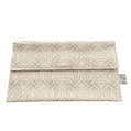 Wallpaper and Sheet Music Wallet with silver Celtic weave and vintage Bonnie Banks sheet music lining