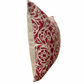 Fretwork Cushion Cover in Red on Natural Linen
