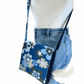 Fresh Flowers Cross Body Dark Denim Satchel