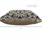 Handprinted Fretwork Cushion Cover in Black on Natural Linen