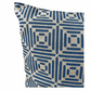 Diamond Cushion Cover Hand Printed in Cottage Blue on Natural Linen
