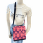 Peacocks in Purple Cross Body Dark Denim Satchel