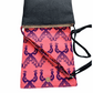 Peacocks in Purple Cross Body Dark Denim Satchel