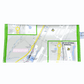 Recycled Street Map Wallet - Brisbane Airport