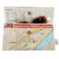 Recycled street map wallet featuring Brisbane River and suburbs Auchenflower, Milton, Toowong, West End