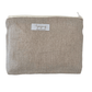 Linen zip pouch with a lyssymay brand label on a white background