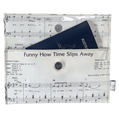 Vintage Sheet Music Wallet featuring Willie Nelson lyrics and Elvis Presley sheet music designs