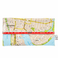 Recycled street map wallet featuring Brisbane suburbs New Farm, Woolloongabba, Kangaroo Point, and East Brisbane, made from vintage map pages with magnetic closure