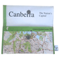 Handmade recycled map wallet featuring 1995 BP Explore Australia map of Canberra Southern Suburbs with magnetic snap closure