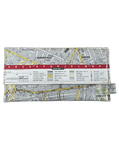 Recycled street map wallet featuring Marrickville, Stanmore, Annandale, and Petersham suburbs, made from vintage Sydney map pages.