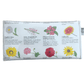 Lyssy May handmade wallet featuring pages from a vintage gardening book featuring illustrations of flowers. Back view of wallet.