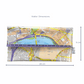 Recycled Street Map Wallet - Roma Street, Brisbane Grammar, Petrie Terrace