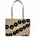 La Pieuvre Tote handprinted organic linen bag with octopus tentacle design and shoulder handles