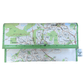 Handmade recycled map wallet featuring 1995 Canberra Northern Suburbs road atlas with travel guide lining and magnetic snap closure
