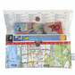Recycled street map wallet made from 2008 Sydney UBD map featuring Central Station and Darling Harbour