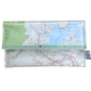 Recycled street map wallet featuring Tasmania Hobart region and Bruny Island design