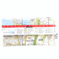 Recycled Street Map Wallet made from 2008 Sydney UBD map of North Sydney suburbs with clear PVC cover and magnetic clip closure
