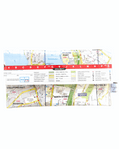 Recycled Street Map Wallet made from 2008 Sydney UBD map of North Sydney suburbs with clear PVC cover and magnetic clip closure