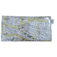 Pouch with a map design on a white background