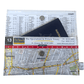 Handmade Map wallet with visible text and branding on a white background