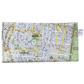 Map-patterned wallet backview on a white background