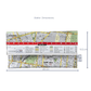 Map wallet with dimensions on a white background