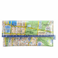 Recycled street map wallet featuring Sydney Hyde Park and Central Station design made from 2008 street directory pages