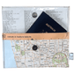 Recycled Street Map Wallet featuring Adelaide and Southern Suburbs map with clear PVC cover and magnetic closure