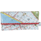Recycled Street Map Wallet featuring Albert Park, Middle Park, South Melbourne, and Port Melbourne streets from a 2000s Melbourne map