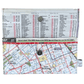 Map pouch with a map design on a white background