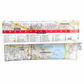 Recycled street map wallet featuring Sydney suburbs Elizabeth Bay and Kings Cross with clear PVC cover and magnetic closure