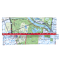 Recycled street map wallet featuring Melbourne landmarks including MCG and Yarra River, made from original 2000s map pages with clear PVC cover and magnetic closure