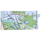 Map of Melbourne made as a wallet by Lyssy May against a white background. back view of wallet