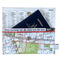 Map of Melbourne with a passport made as a wallet by Lyssy May against a white background