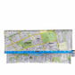 Recycled Street Map Wallet made from Brisbane UBD street directory featuring Oxley, Inala, Durack, and nearby suburbs, with magnetic closure.