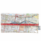 Recycled street map wallet made from 2000 Melways map of Richmond, Abbotsford, Hawthorn with clear PVC and magnetic clip closure