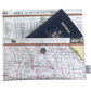 Recycled street map wallet featuring Regional Victoria towns Ballarat Bendigo Stawell made from vintage Melbourne map pages