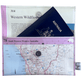 Recycled map wallet made from 1995 Explore Australia map featuring South West WA and wildflowers design