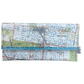 Recycled Map Wallet by LyssyMay Melbourne suburbs including Bentleigh. Front view of wallet which folds over.