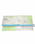 Recycled street map wallet featuring Mt Coot-tha and Brisbane suburbs design, made from vintage UBD directory pages