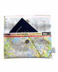 Slimline recycled street map wallet featuring Gold Coast Palm Beach, Currumbin, and Cobaki Lakes streets from a 2009 Brisbane UBD directory