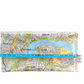 Lyssy May handmade map wallet featuring Hamilton, Clayfield, Albion, Ascot, Bowen Hills, Wooloowin, Kedron, Nundah and Bulimba.  front view of wallet.