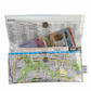Recycled street map wallet featuring Hamilton, Albion, Clayfield Queensland suburbs with magnetic clip closure