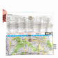 Lyssy May handmade map wallet featuring Hamilton, Clayfield, Albion, Ascot, Bowen Hills, Wooloowin, Kedron, Nundah and Bulimba. Inside view showing index page lining. magnetic clip closure.