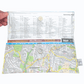 Map wallet  with a map design on a white background