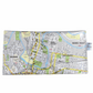 Lyssy May recycled map wallet of Ipswich Queensland suburbs. back view of wallet.
